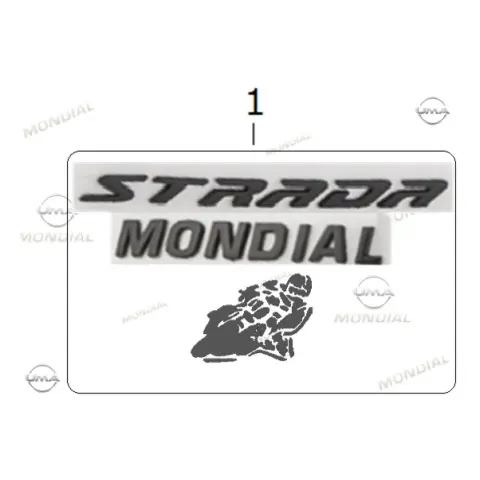 Mondial 125 Strada Etiket Seti
