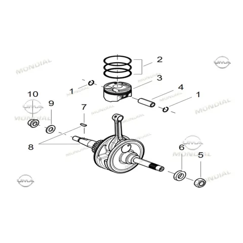 Mondial 125 Velomax Piston Pimi