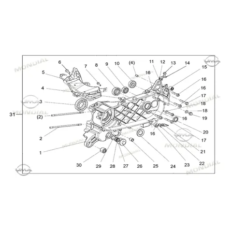 Mondial 125 Velomax Motor Takozu