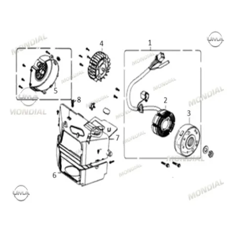 Mondial 125 ZNU İ Stator
