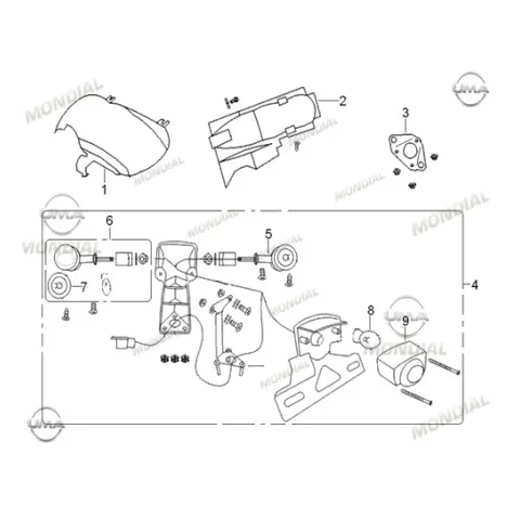Mondial 125 ZNU İ Arka Çamurluk