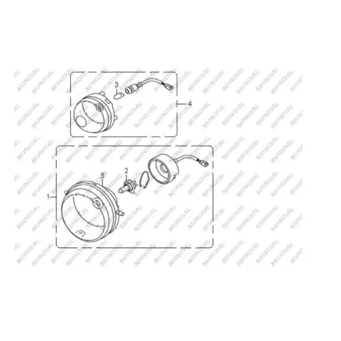 Mondial 150 Argent Far Komple