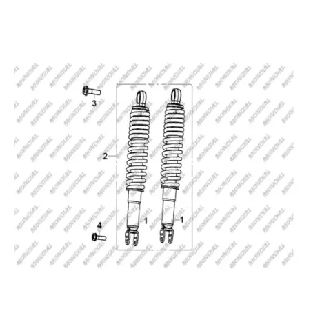 Mondial 150 HS Arka Amortisör (Kırmızı)