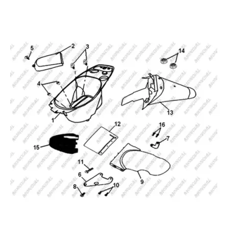 Mondial 150 Re Arka Çamurluk Bağlantı Braketi Sol