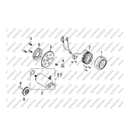 Mondial 250 Jetmax Civata M8X1.25X18 (Din 912)