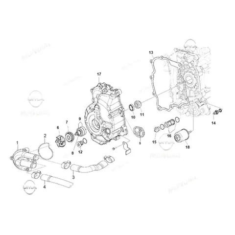 Mondial 250 Ressivo Yağ Filtresi Komple