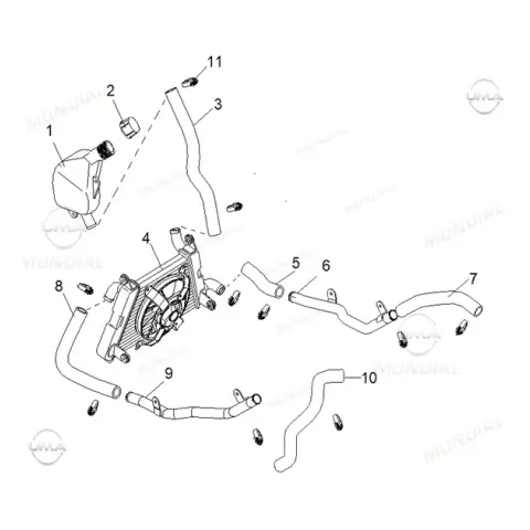 Mondial 250 Ressivo Radyatör Komple