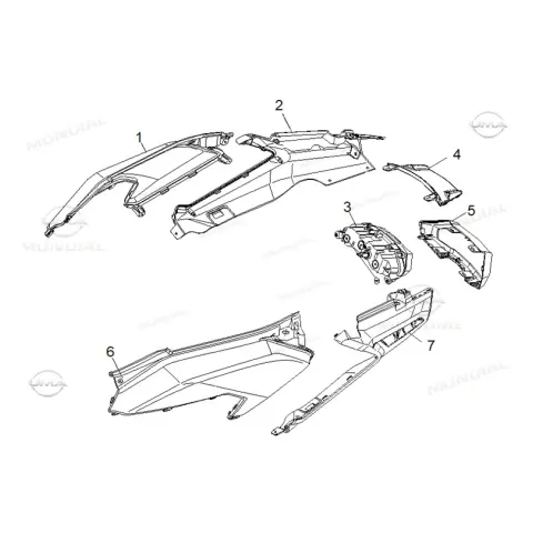 Mondial 250 Ressivo Sele Altı Yan Karenaj Sol (Gri)