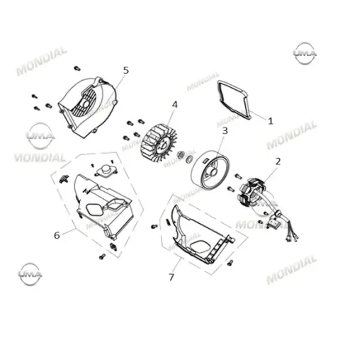 Mondial 50 Beestreet Stator