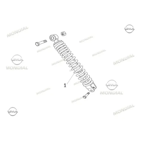 Mondial 50 Beestreet Arka Amortisör (Siyah)