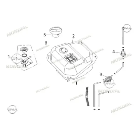 Mondial 50 Beestreet Benzin Deposu