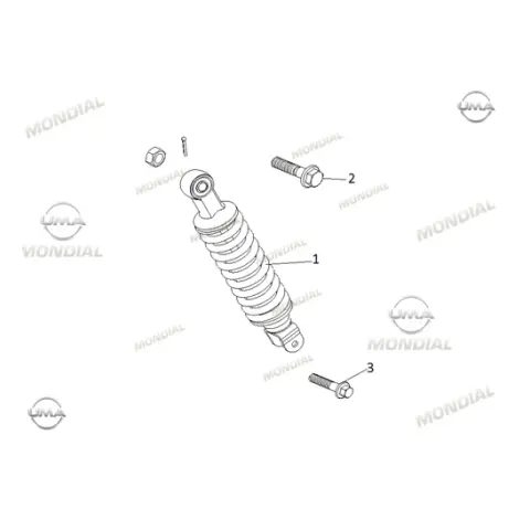 Mondial 50 Tab Arka Amortisör (Siyah)