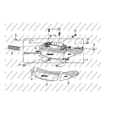 Mondial 50 TT Arka Sol Sinyal Camı