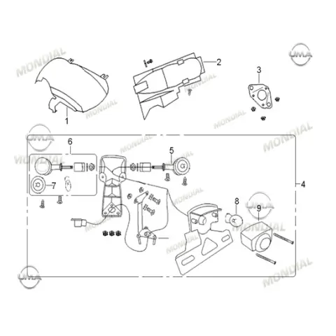 Mondial 50 ZNU Ec Arka Stop Tutucu Braket