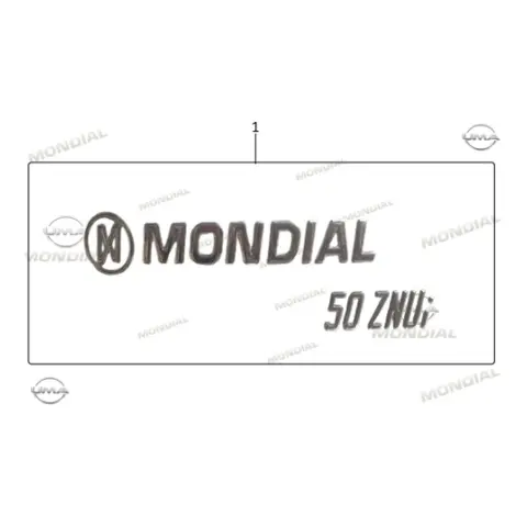 Mondial 50ZNU İ Etiket Seti Komple (EFİ)