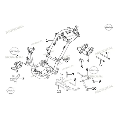 Mondial Fury 110 E5+ Motor Destek Takozu