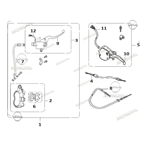 Mondial Fury 110 E5+ Arka Fren Kumanda Gövdesi Komple