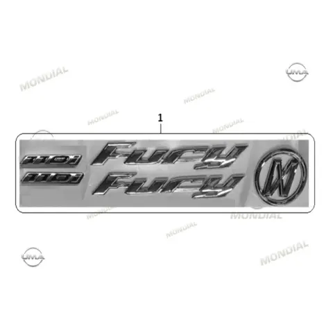 Mondial Fury 110 E5+ Etiket Seti Komple