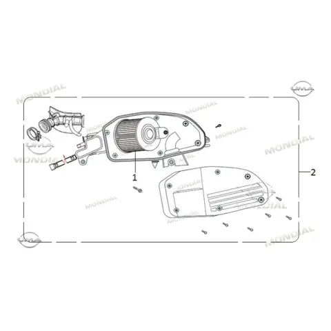Mondial Fury 110İ Hava Filtresi Komple