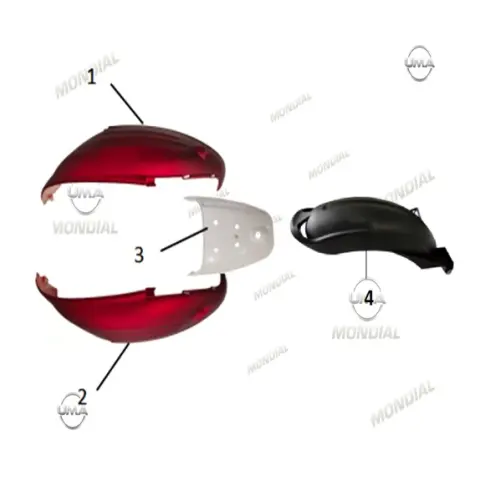 Mondial Turismo 50İ Arka Grenaj Üst Kapak (Kahverengi)