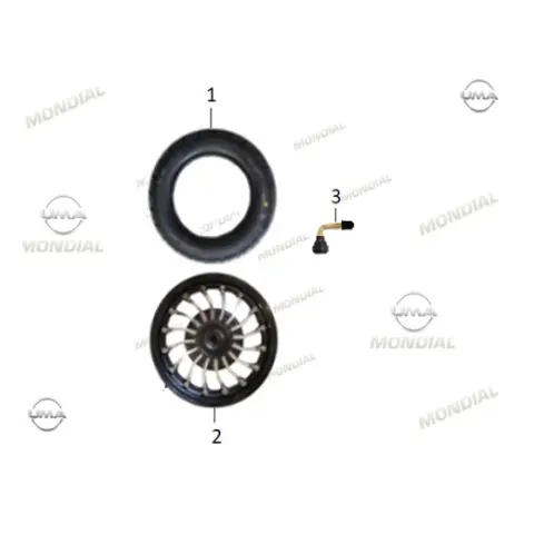Mondial Turismo 50İ Arka Jant - Çelik (2.15X10")