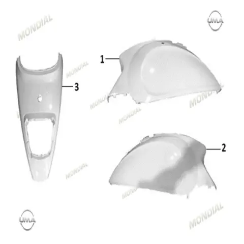 Mondial Wing 50 İ E5 (2026) Sele Altı Yan Karenaj Sağ (Turkuaz)