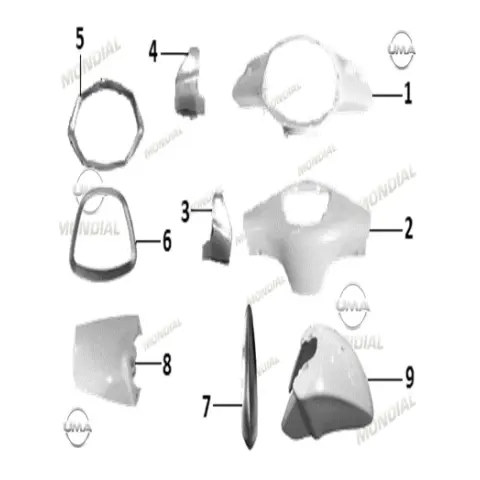 Mondial Wing 50 İ E5 Ön Çamurluk Arka Parça (Gri)