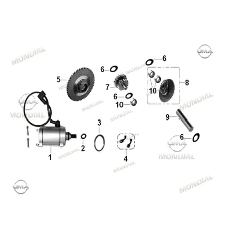 Mondial 100 Masti Marş Motoru Komple – 3. fotoğraf