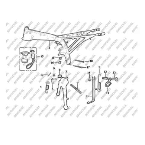 Mondial 100 UAG (2008) Motor Bağlantı Civatası M8X1.25X125 – 2. fotoğraf