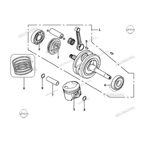 Mondial 110 Ucg Krank Komple