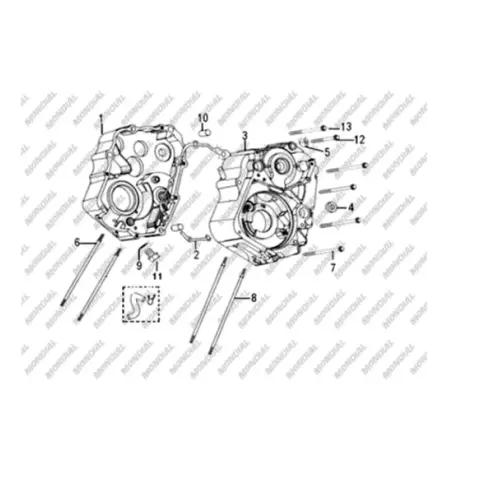 Mondial 125 Aggressive Krank Kutusu Sol