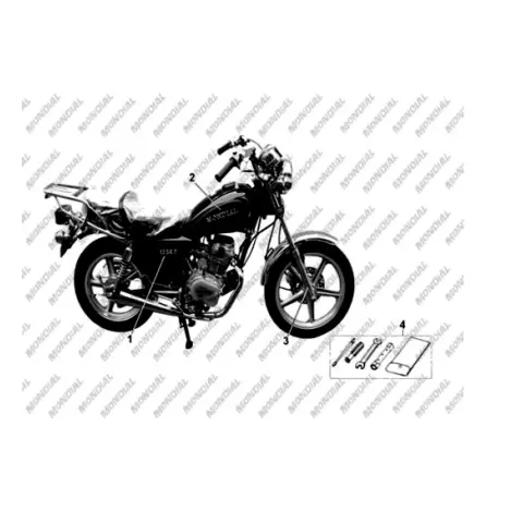 Mondial 125 KT (2011) Sele Altı Yan Kapak Amblemi Takım – 3. fotoğraf