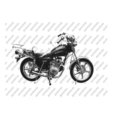 Mondial 125 KT (2011) Ön Amortisör Amblemi Takım