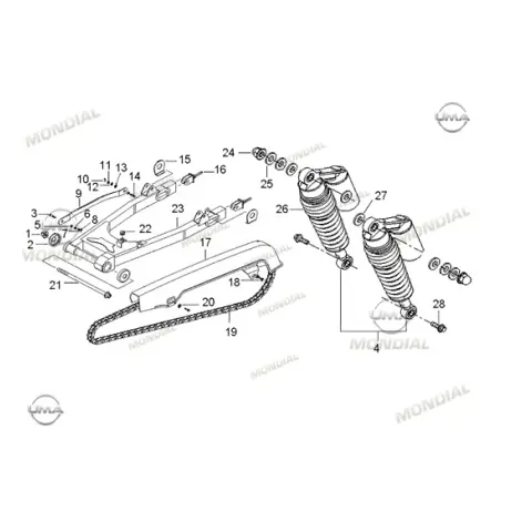 Mondial 125 MC Roadracer Rondela (12.5X28X2) – 3. fotoğraf