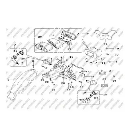 Mondial 125 MC Roadracer Arka Sinyal Plastik Rondela (10X34X5.5)