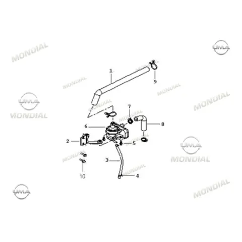 Mondial 125 MH Drift Katalizor Hortumu (11X17X520) – 3. fotoğraf