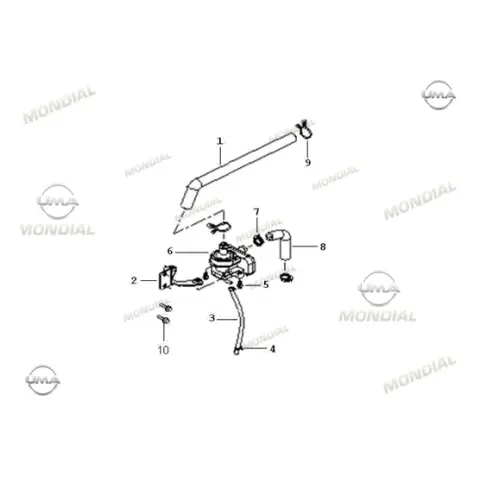 Mondial 125 MH Drift Katalizor Bağlantı Braketi – 3. fotoğraf