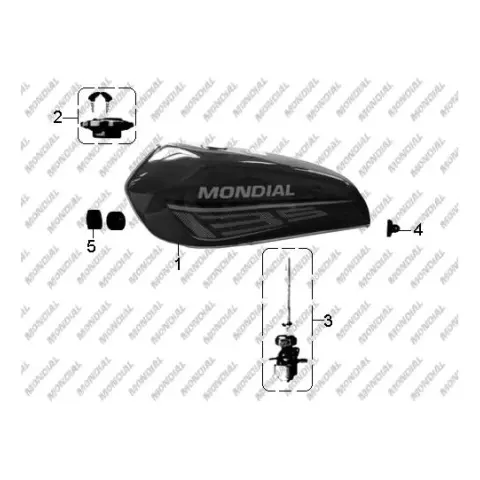 Mondial 135 UAG Benzin Deposu (Kırmızı)