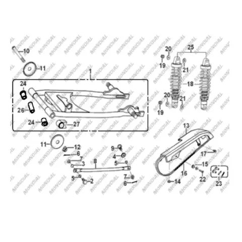 Mondial 150 KN Zincir Bakla Kilidi