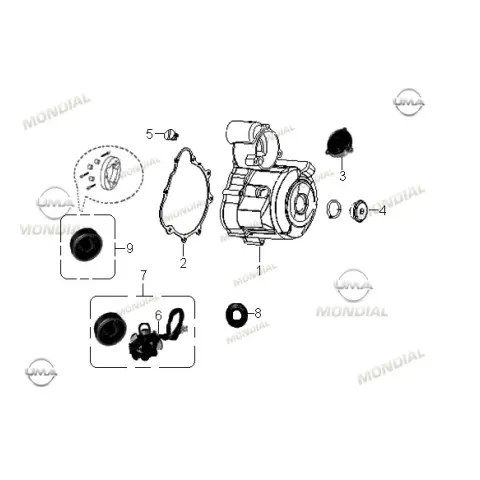 Mondial 150 Masti Alternator Komple