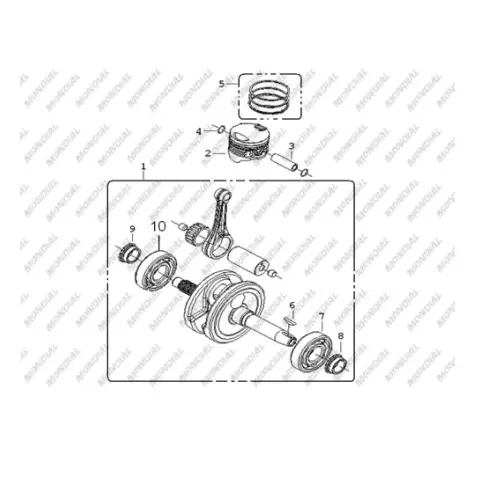 Mondial 150 MC Roadracer Piston – 3. fotoğraf