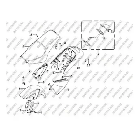 Mondial 150 MR Vulture Arka Karenaj Braketi Arka – 2. fotoğraf