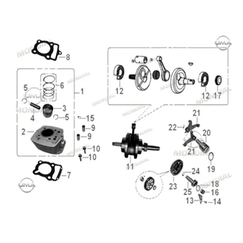 Mondial 50 UAG Ec Krank Komple