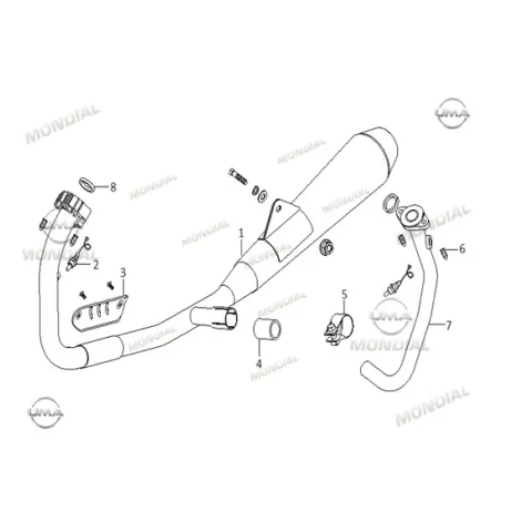 Mondial Bucanner 250I Egzoz Komple