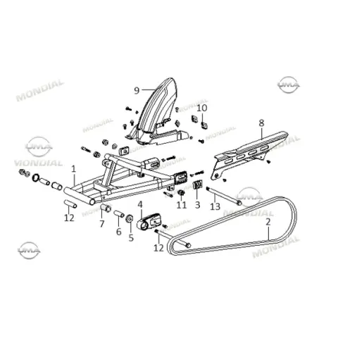 Mondial Bucanner 250I Zincir Gergi Braketi
