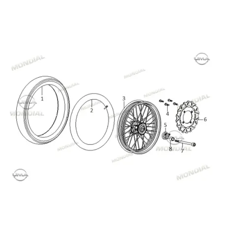 Mondial Bucanner 250I Dış Lastik (110/80-17) (Tube)