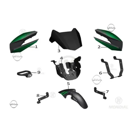 Mondial KD 125 F Ön Çamurluk (Yesil)