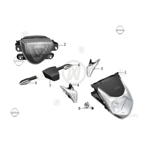 Mondial KD 125 F Arka Stop Komple