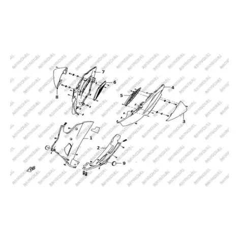 Mondial SD 650-T Ön Panel Dekoratif Kapak Sol