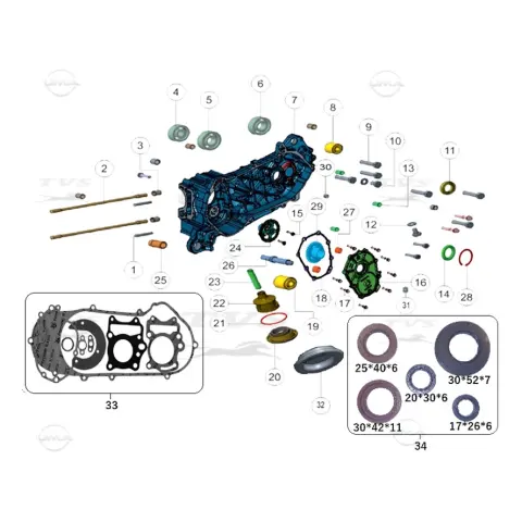 TVS Ntorq 125 (E5) Yağ Keçesi Set